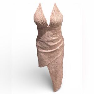 VENUS Asymmetrical Rose Gold Dress Size 8
